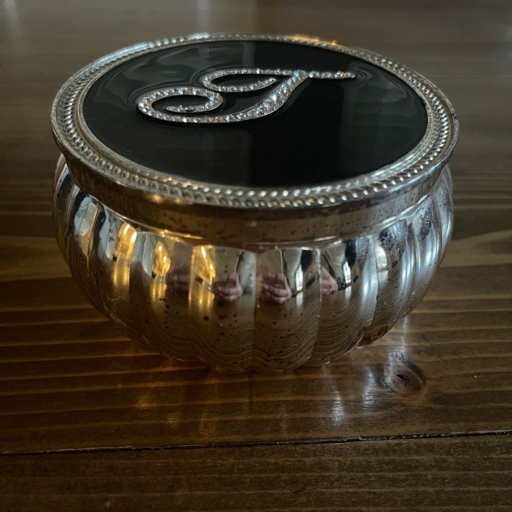 Silver and Black Small Decorative Jewelry Box